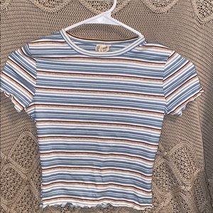 Woman’s XS cropped striped shirt